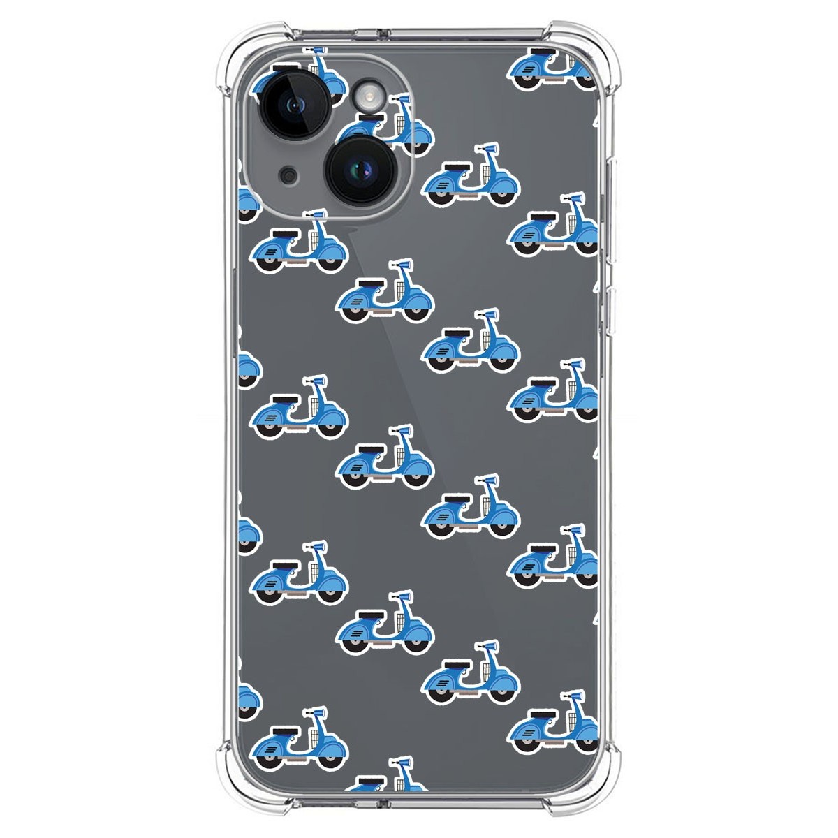 Funda Silicona Antigolpes compatible con iPhone 14 (6.1) diseño Scooter Dibujos