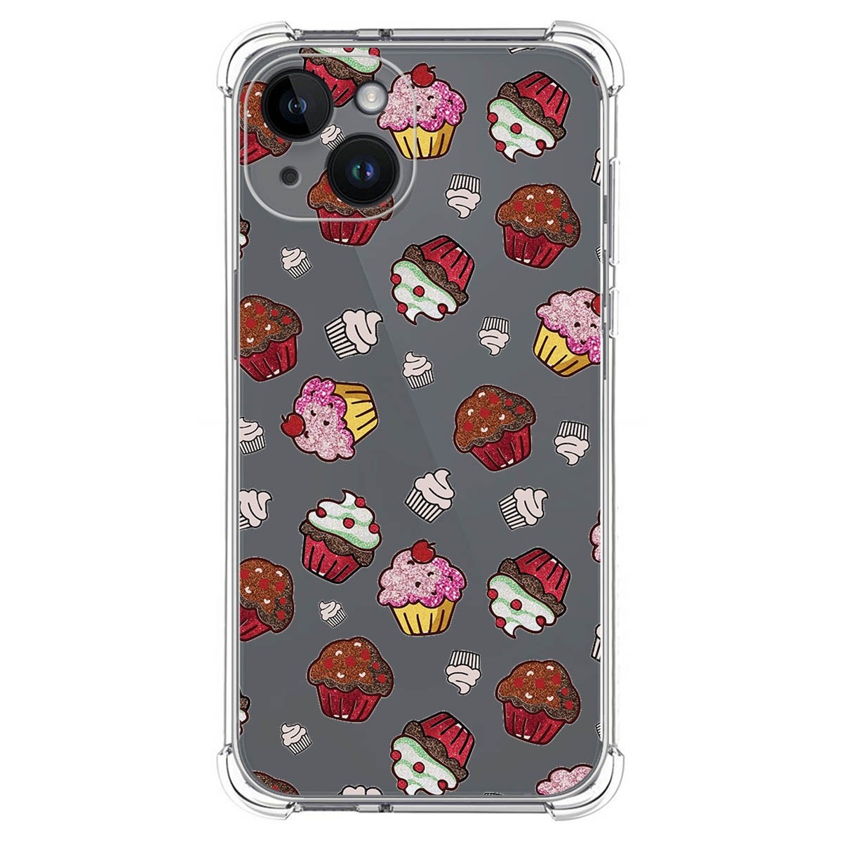 Funda Silicona Antigolpes compatible con iPhone 14 (6.1) diseño Muffins Dibujos