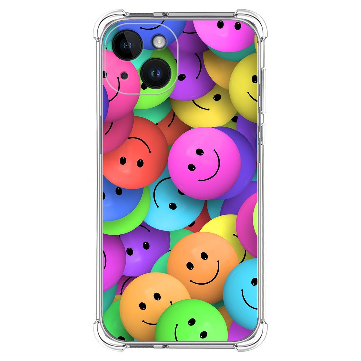 Funda Silicona Antigolpes compatible con iPhone 14 (6.1) diseño Smile Dibujos