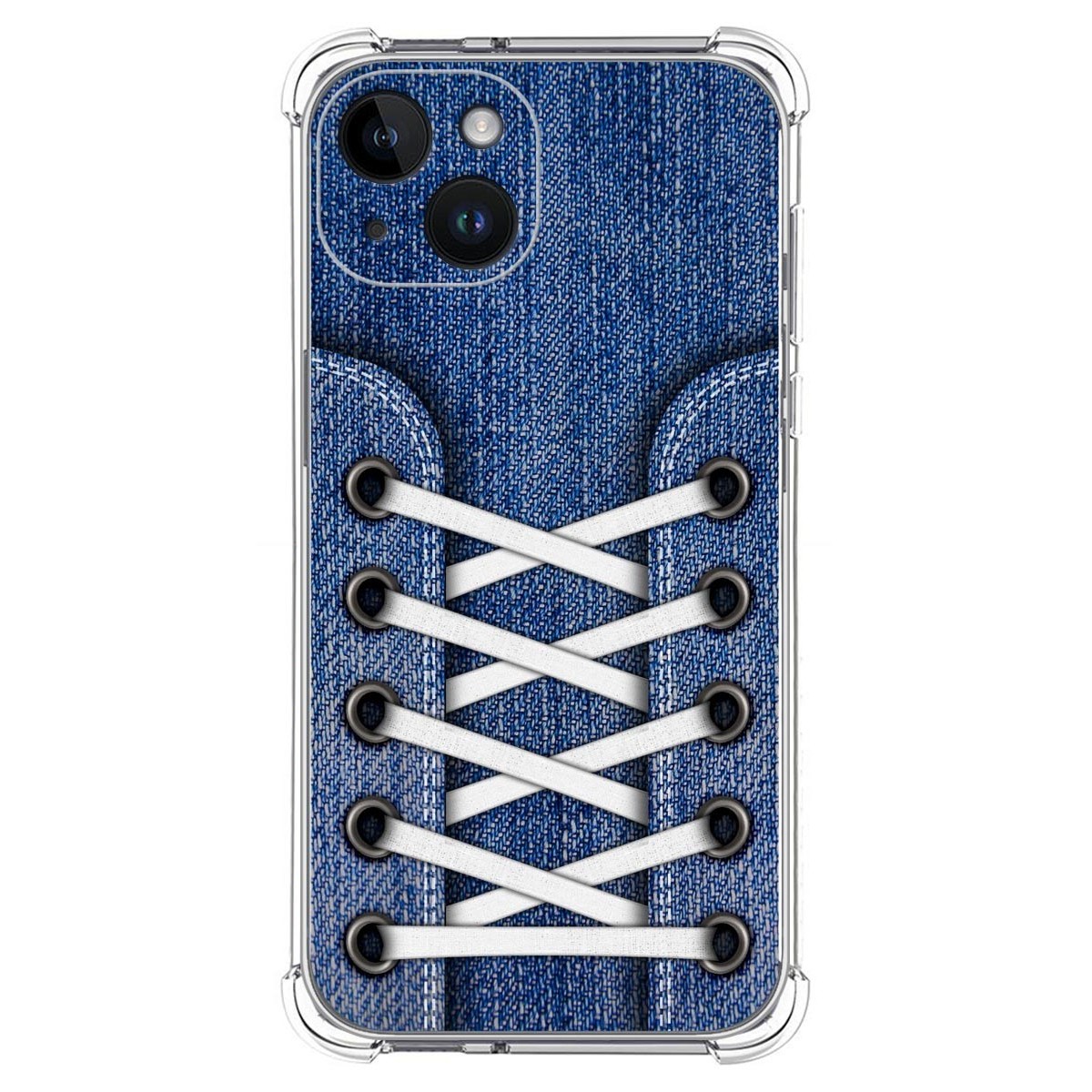 Funda Silicona Antigolpes compatible con iPhone 14 (6.1) diseño Zapatillas 01 Dibujos