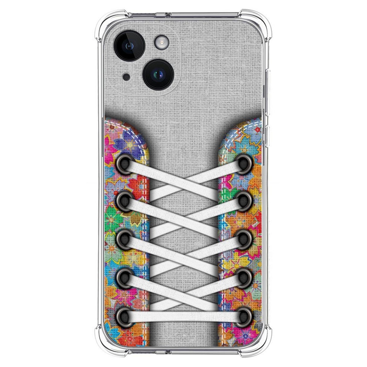 Funda Silicona Antigolpes compatible con iPhone 14 (6.1) diseño Zapatillas 04 Dibujos