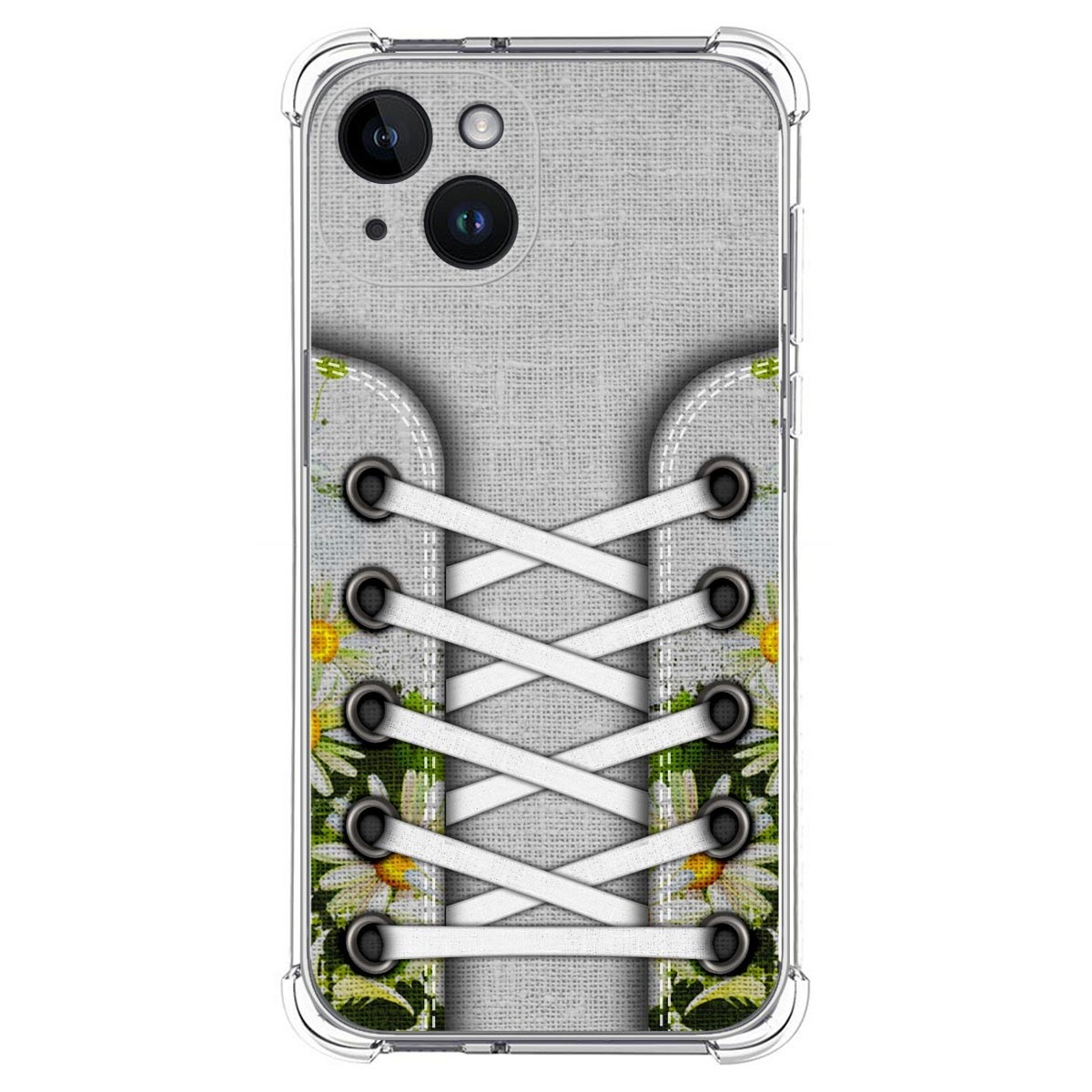 Funda Silicona Antigolpes compatible con iPhone 14 (6.1) diseño Zapatillas 08 Dibujos