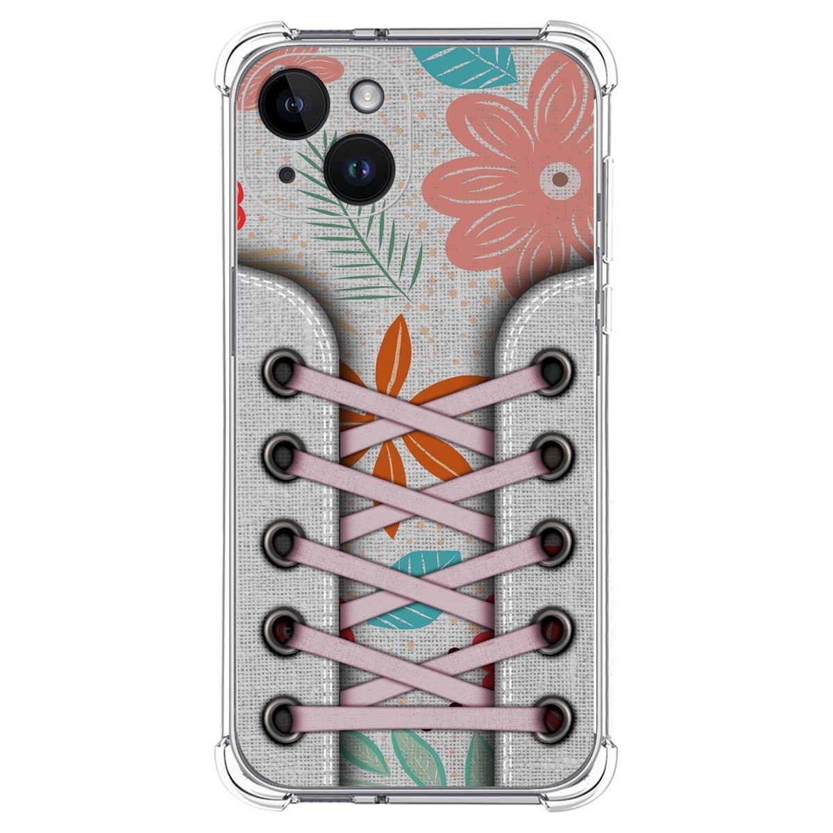 Funda Silicona Antigolpes compatible con iPhone 14 (6.1) diseño Zapatillas 09 Dibujos