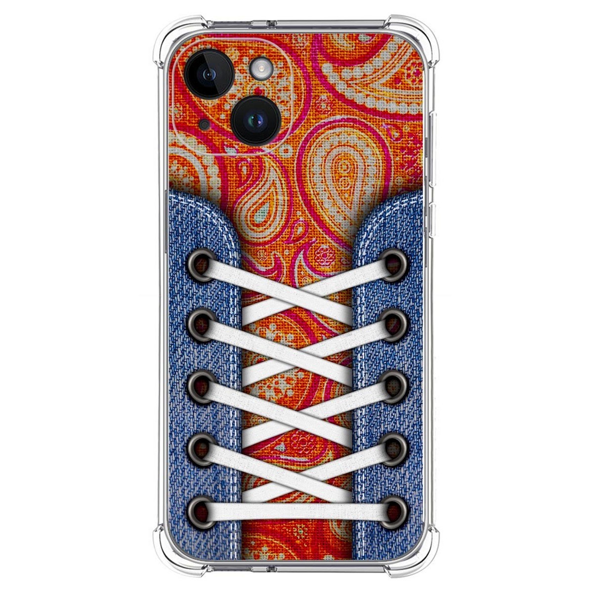 Funda Silicona Antigolpes compatible con iPhone 14 (6.1) diseño Zapatillas 10 Dibujos