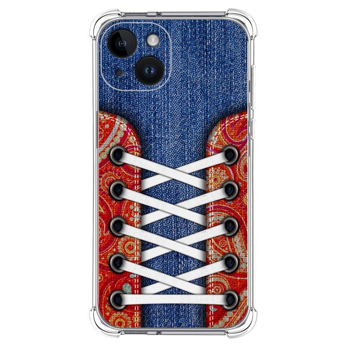 Funda Silicona Antigolpes compatible con iPhone 14 (6.1) diseño Zapatillas 11 Dibujos