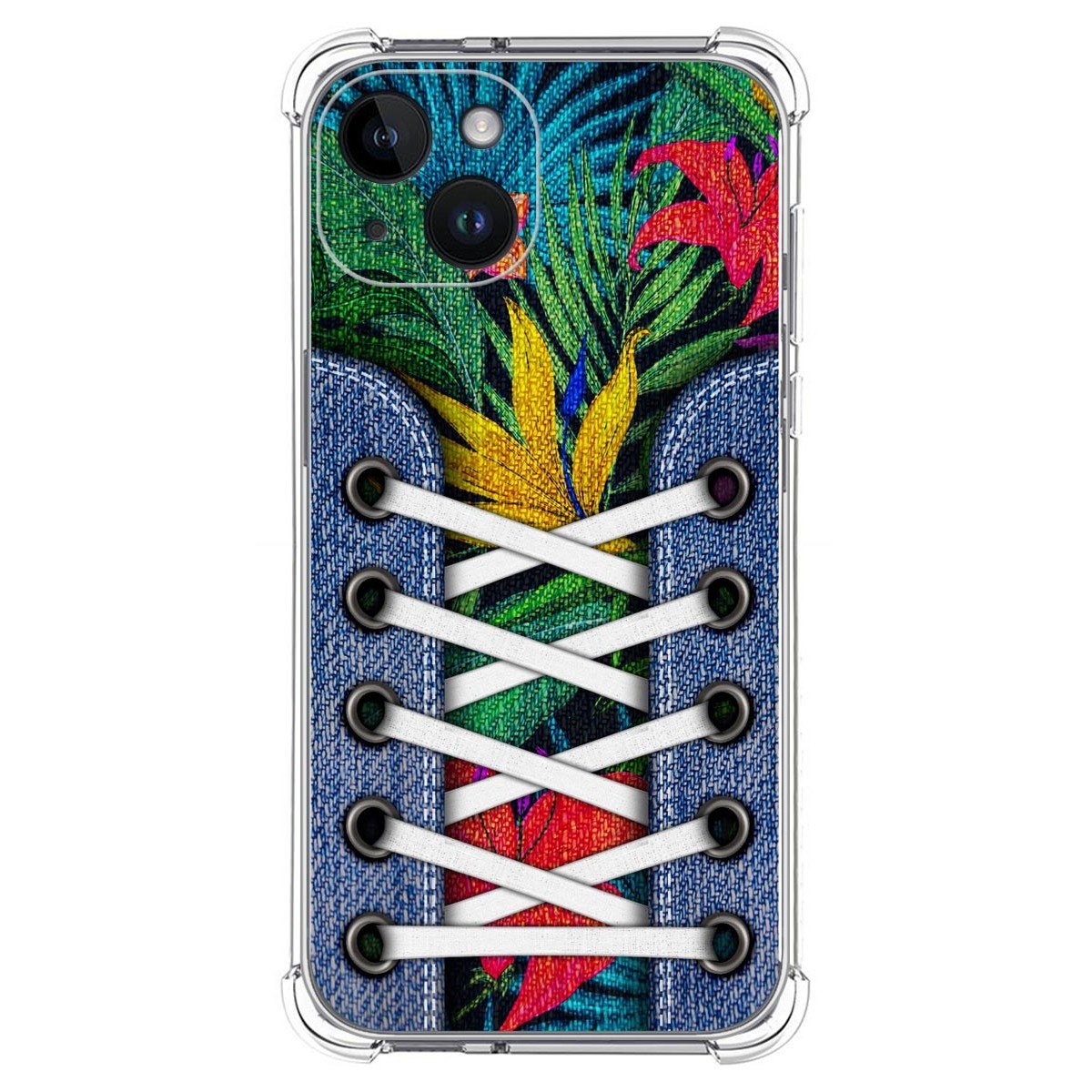 Funda Silicona Antigolpes compatible con iPhone 14 (6.1) diseño Zapatillas 12 Dibujos