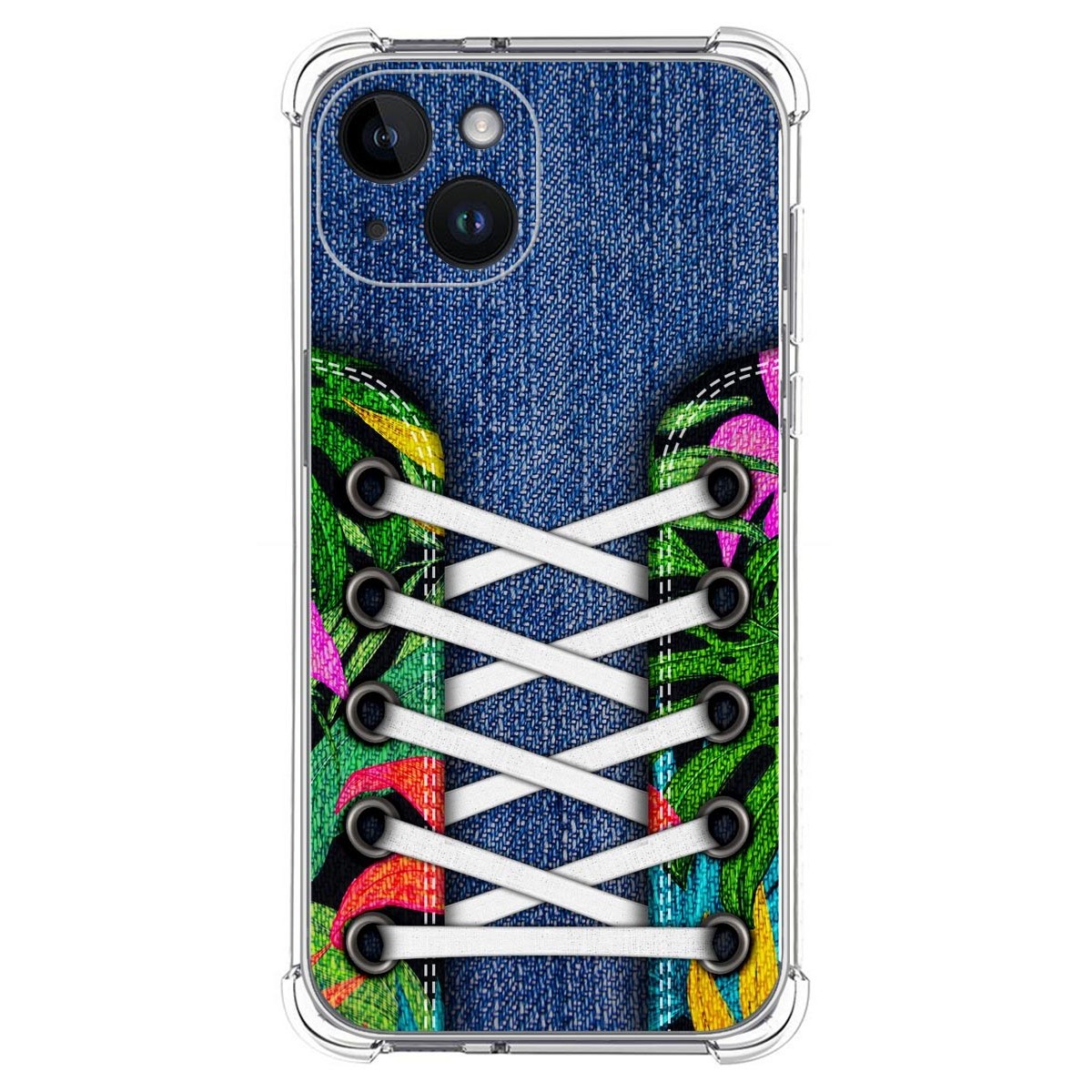 Funda Silicona Antigolpes compatible con iPhone 14 (6.1) diseño Zapatillas 13 Dibujos