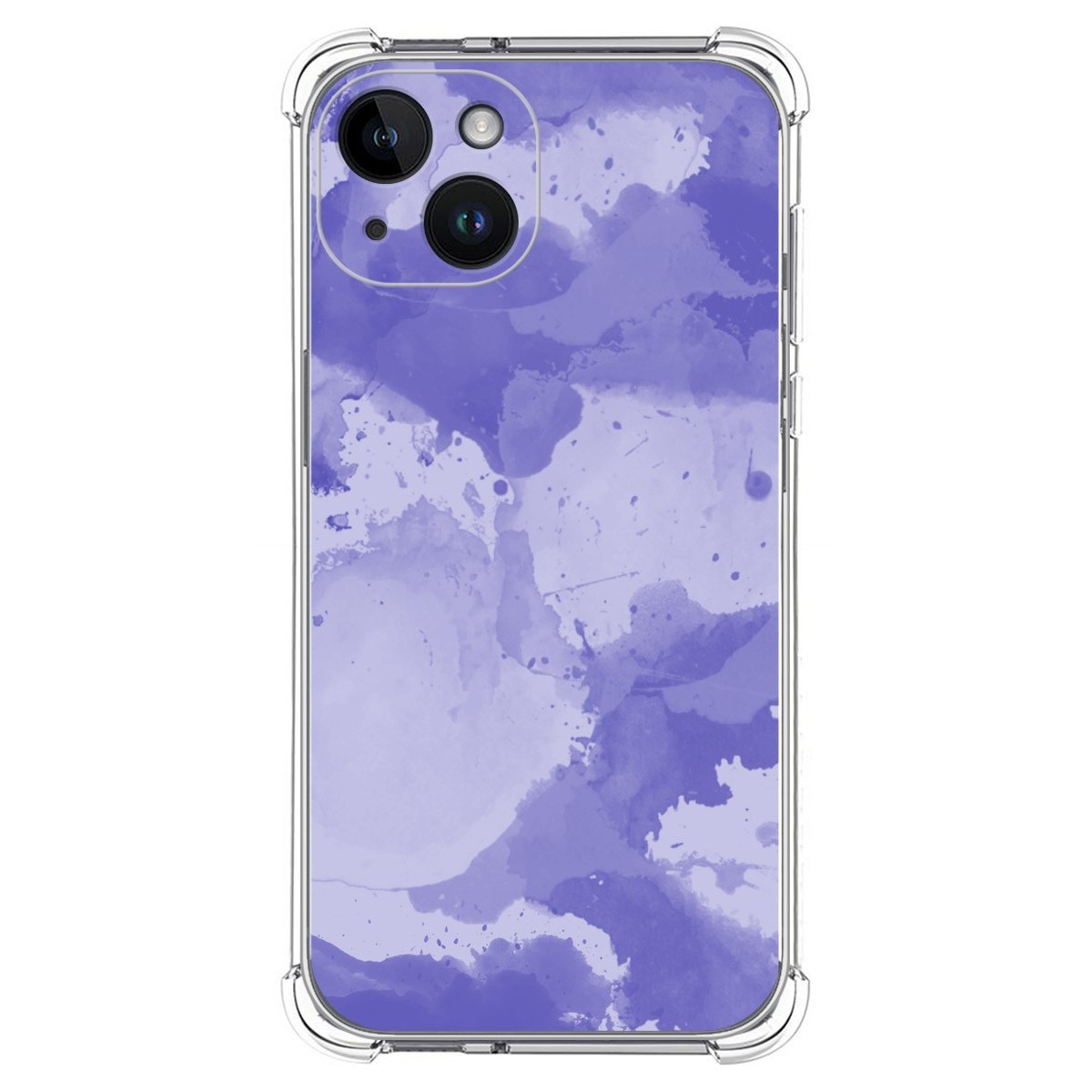 Funda Silicona Antigolpes compatible con iPhone 14 (6.1) diseño Acuarela 01 Dibujos