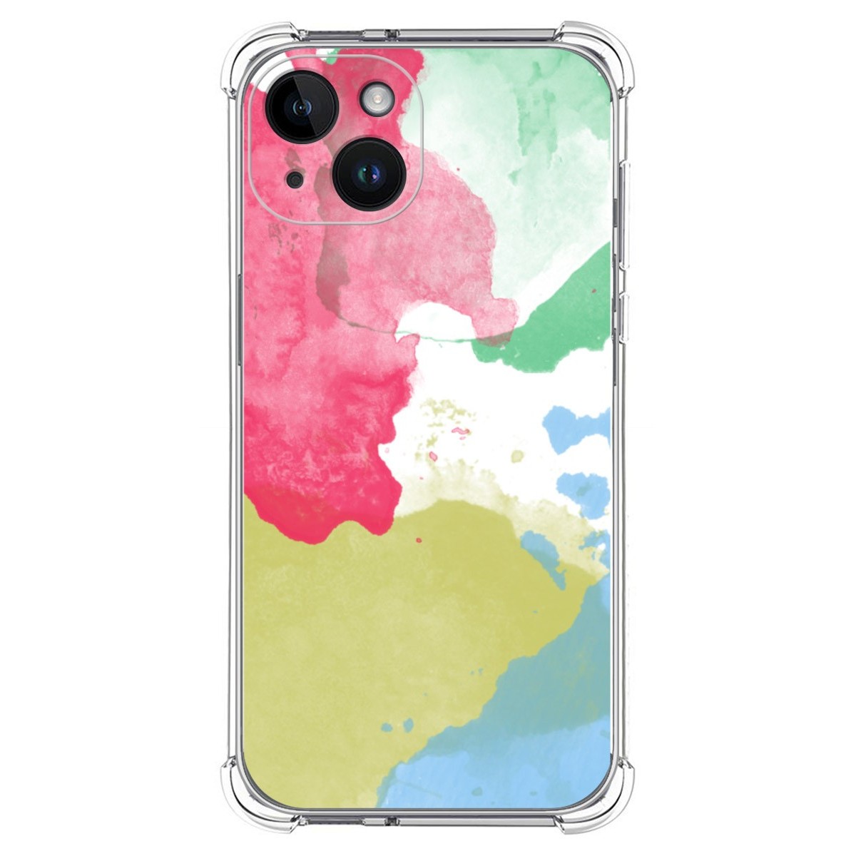 Funda Silicona Antigolpes compatible con iPhone 14 (6.1) diseño Acuarela 02 Dibujos