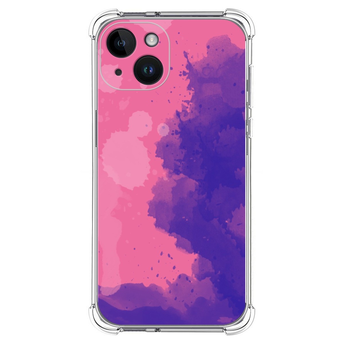 Funda Silicona Antigolpes compatible con iPhone 14 (6.1) diseño Acuarela 07 Dibujos