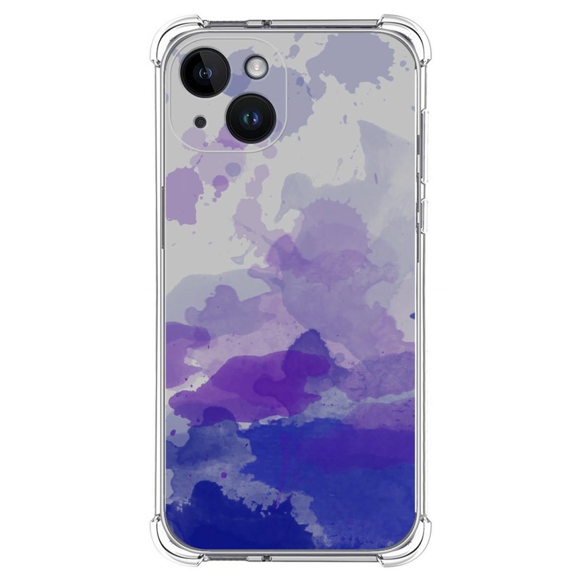 Funda Silicona Antigolpes compatible con iPhone 14 (6.1) diseño Acuarela 09 Dibujos