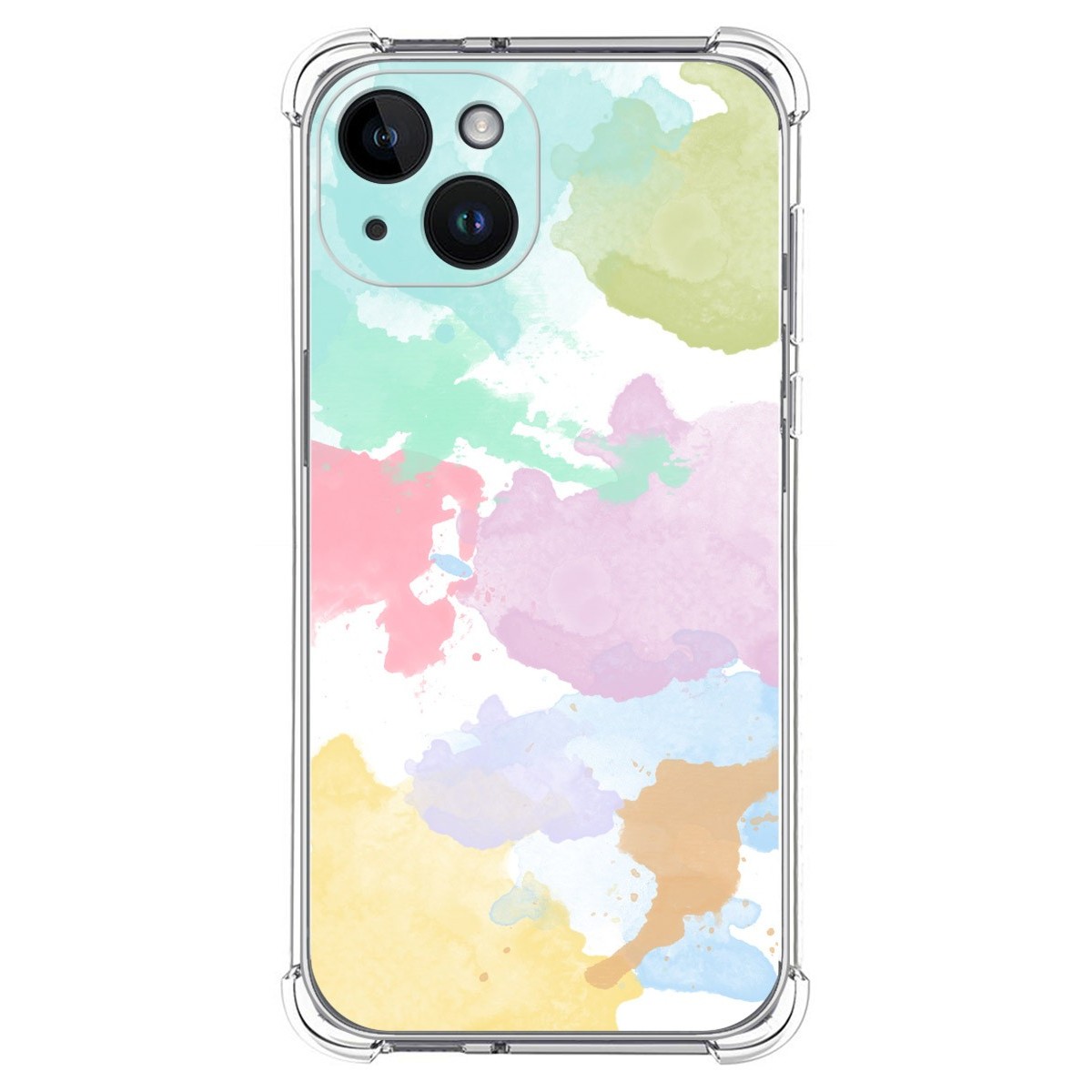 Funda Silicona Antigolpes compatible con iPhone 14 (6.1) diseño Acuarela 11 Dibujos