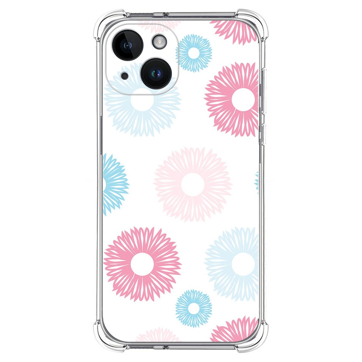 Funda Silicona Antigolpes compatible con iPhone 14 (6.1) diseño Flores 06 Dibujos