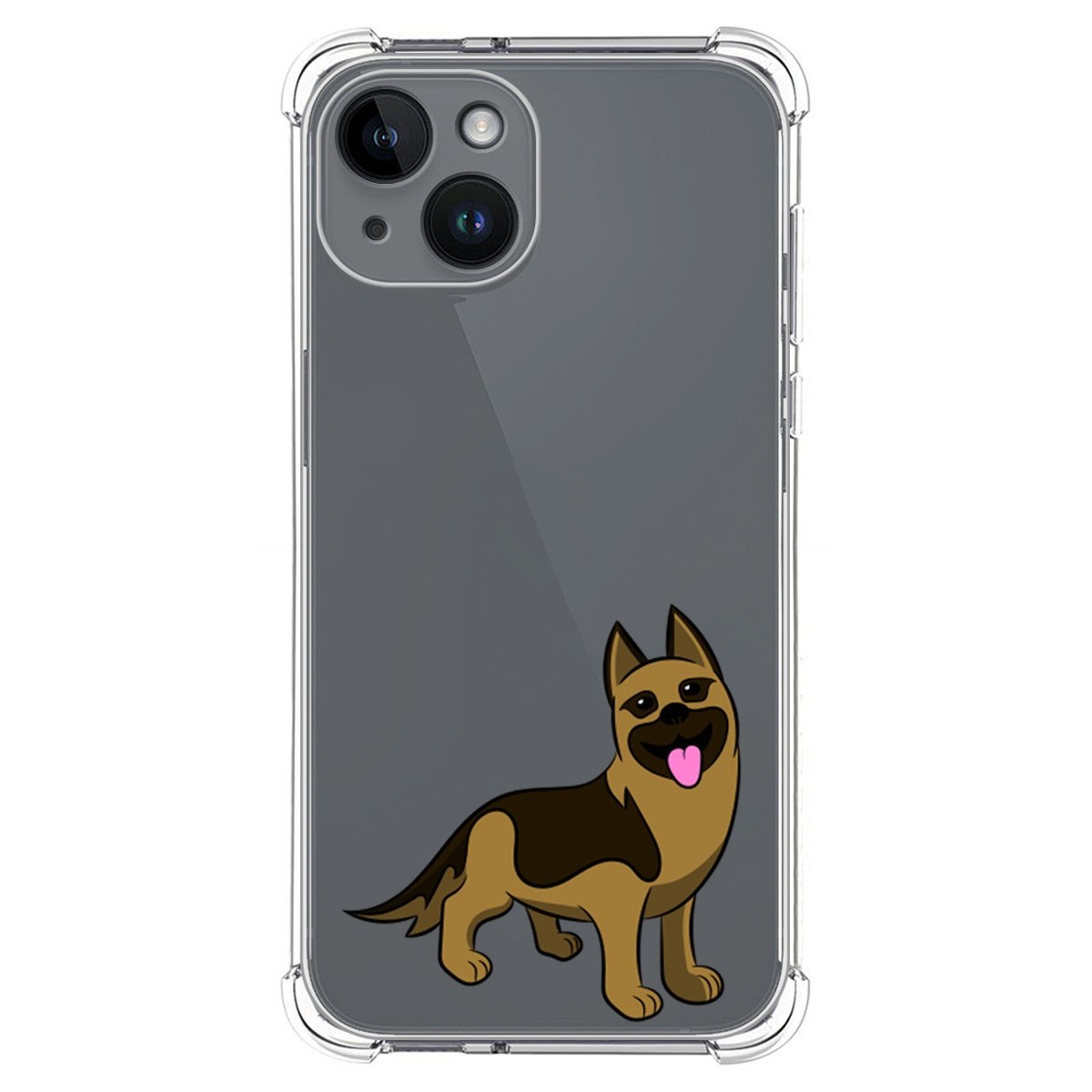 Funda Silicona Antigolpes compatible con iPhone 14 (6.1) diseño Perros 03 Dibujos