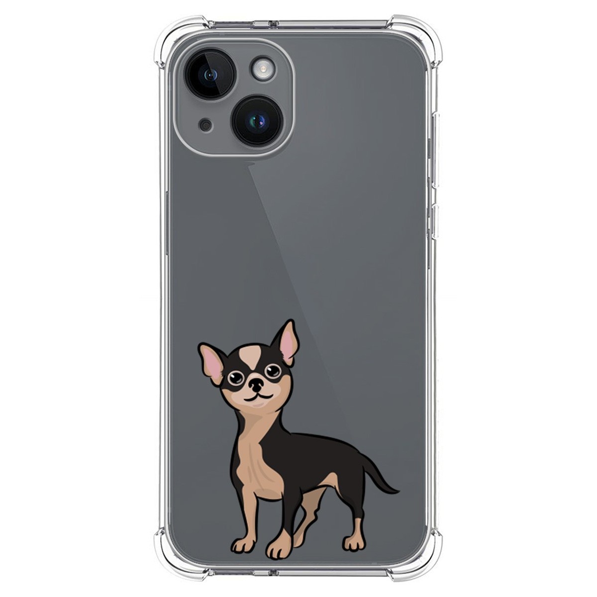 Funda Silicona Antigolpes compatible con iPhone 14 (6.1) diseño Perros 05 Dibujos