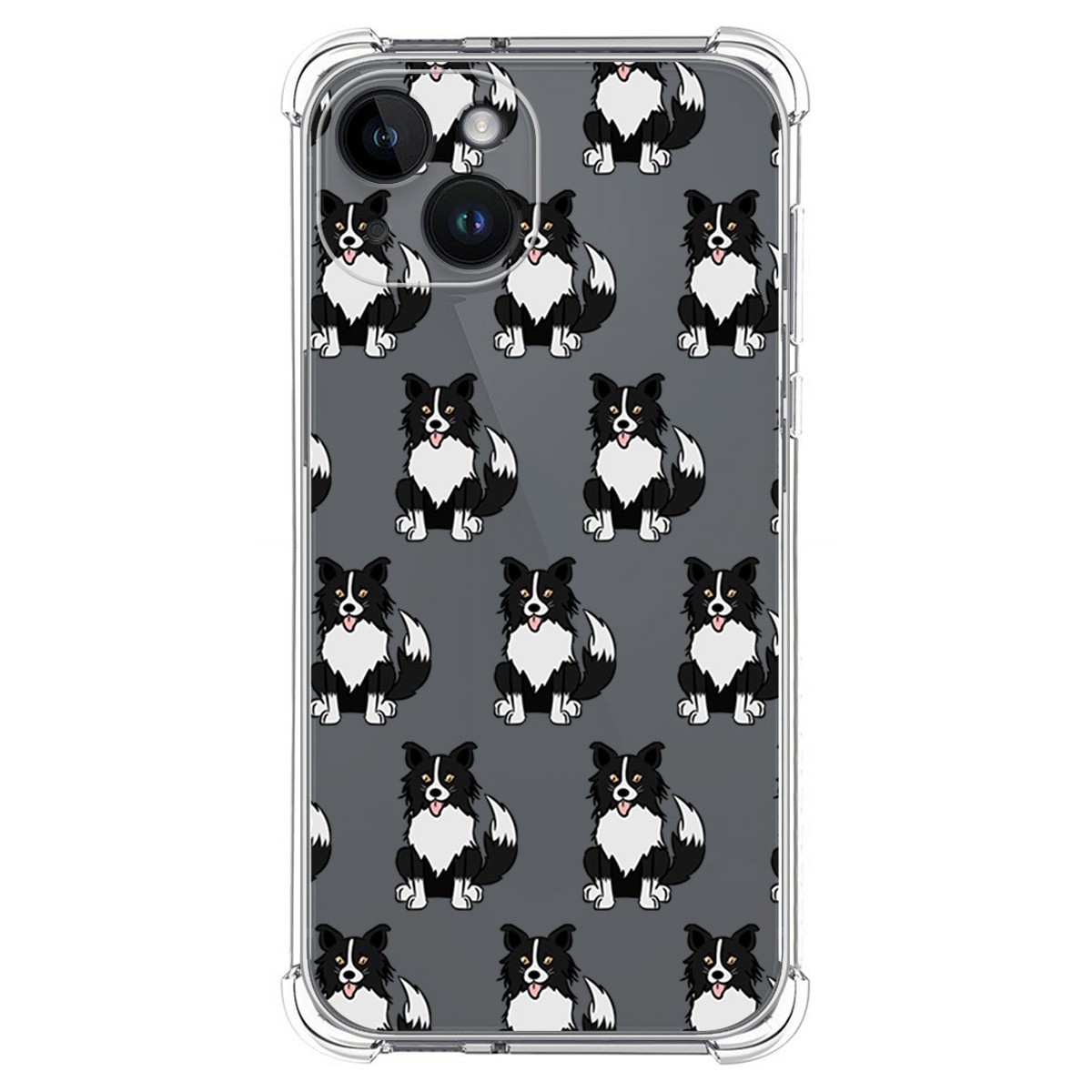 Funda Silicona Antigolpes compatible con iPhone 14 (6.1) diseño Perros 07 Dibujos