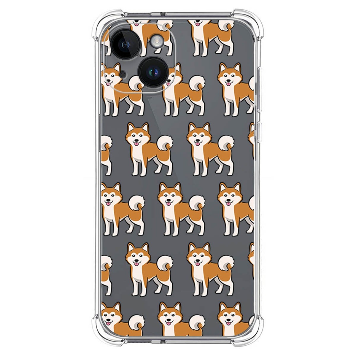 Funda Silicona Antigolpes compatible con iPhone 14 (6.1) diseño Perros 08 Dibujos