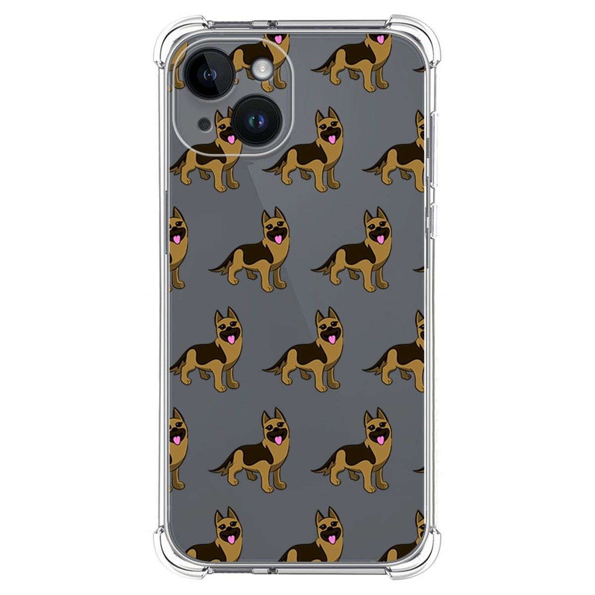 Funda Silicona Antigolpes compatible con iPhone 14 (6.1) diseño Perros 09 Dibujos
