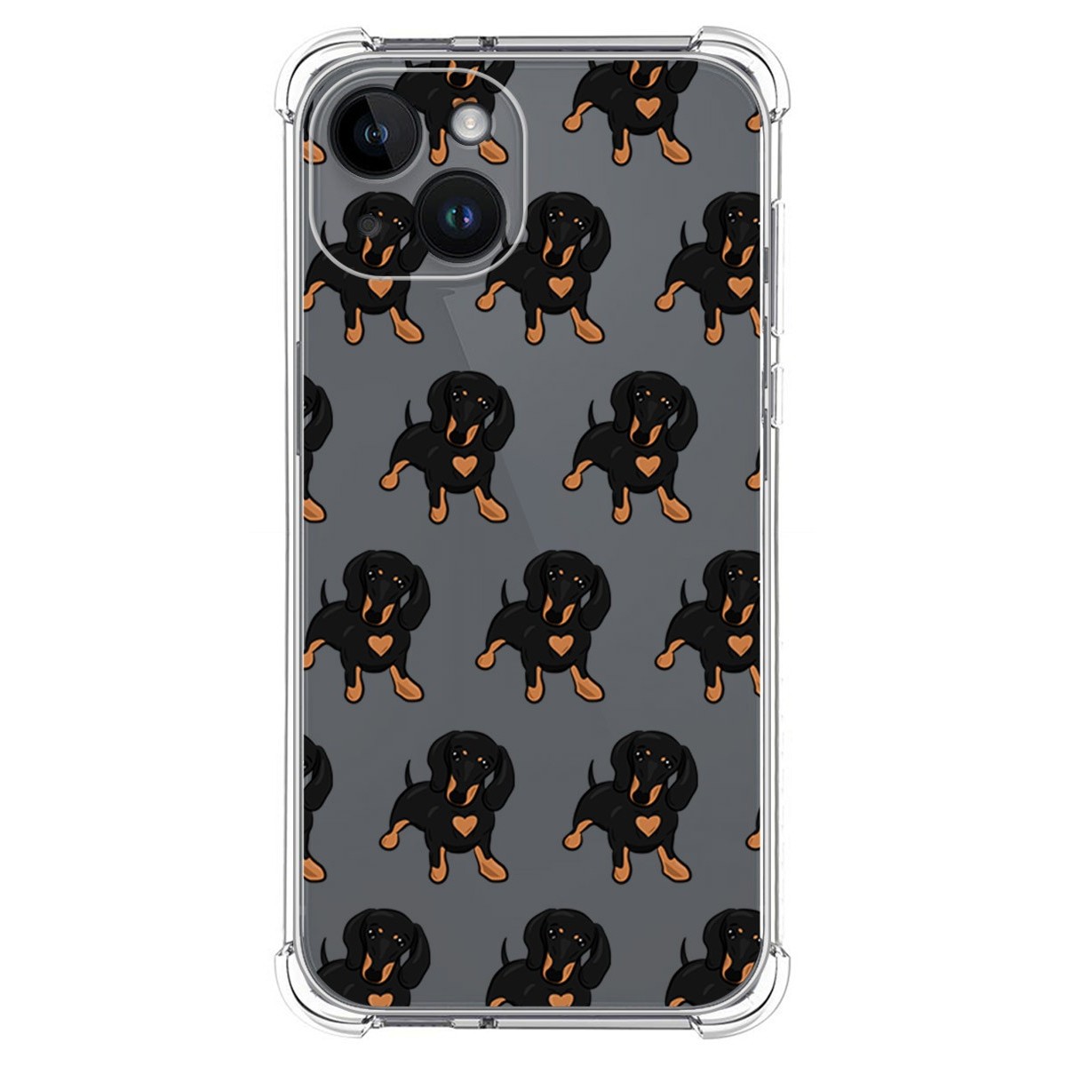 Funda Silicona Antigolpes compatible con iPhone 14 (6.1) diseño Perros 10 Dibujos