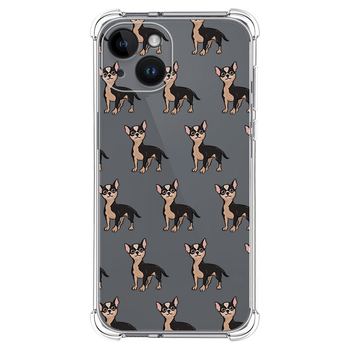 Funda Silicona Antigolpes compatible con iPhone 14 (6.1) diseño Perros 11 Dibujos