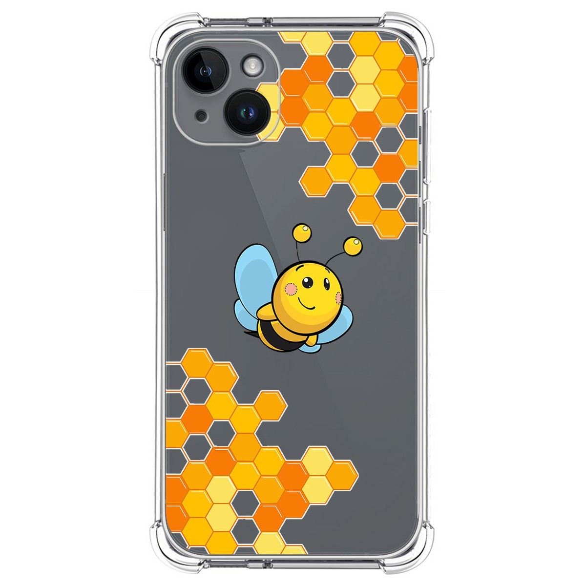 Funda Silicona Antigolpes compatible con iPhone 14 Plus (6.7) diseño Abeja Dibujos