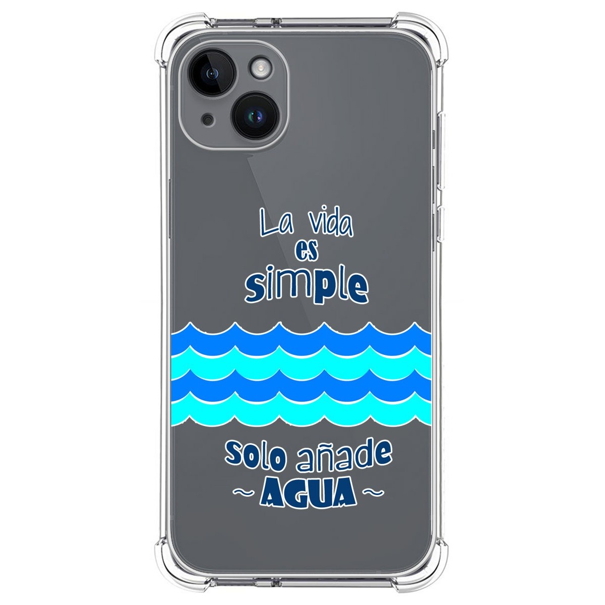 Funda Silicona Antigolpes compatible con iPhone 14 Plus (6.7) diseño Agua Dibujos