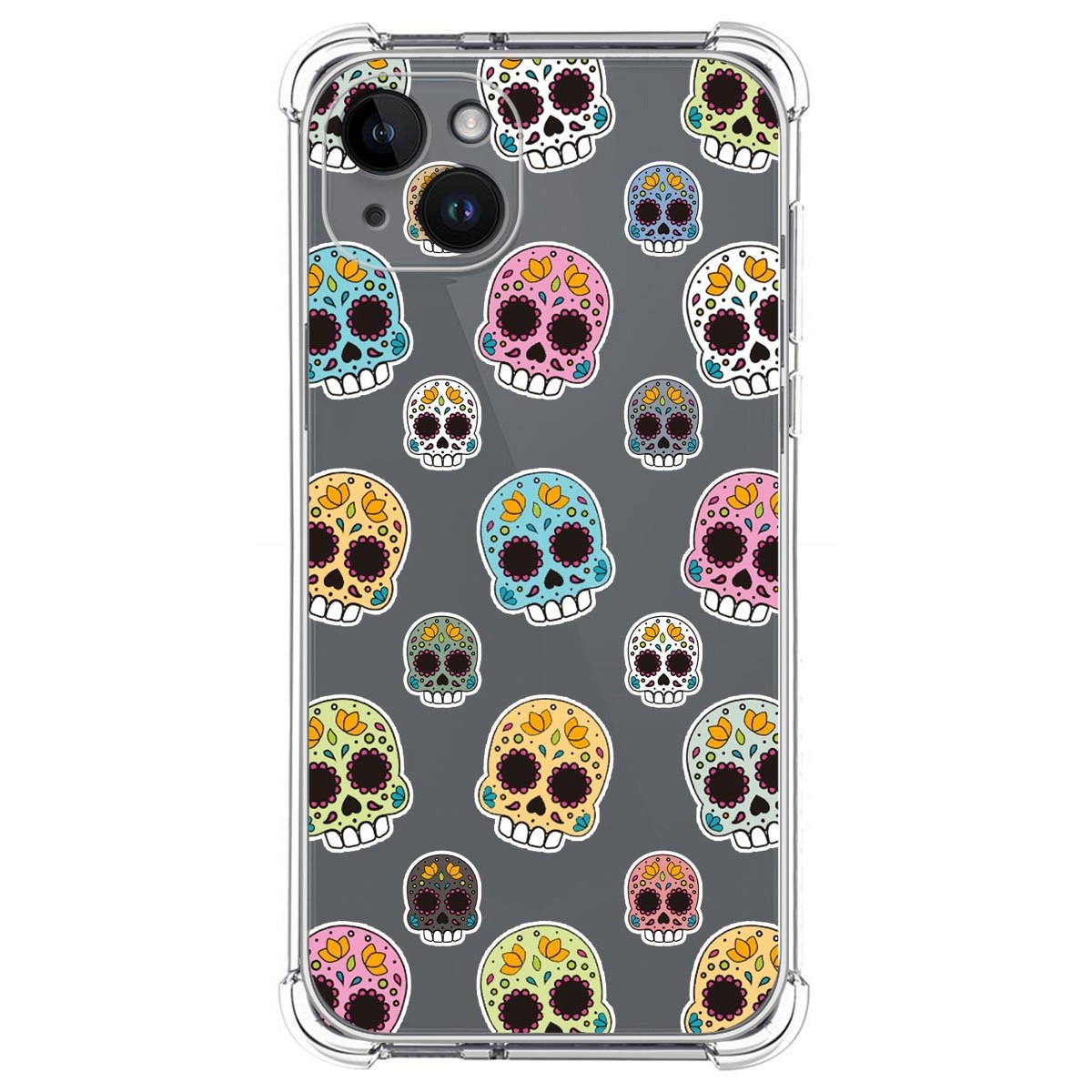 Funda Silicona Antigolpes compatible con iPhone 14 Plus (6.7) diseño Catrina Dibujos