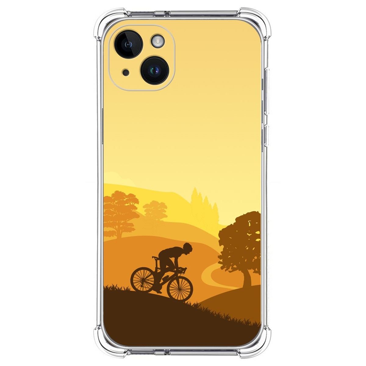 Funda Silicona Antigolpes compatible con iPhone 14 Plus (6.7) diseño Ciclista Dibujos