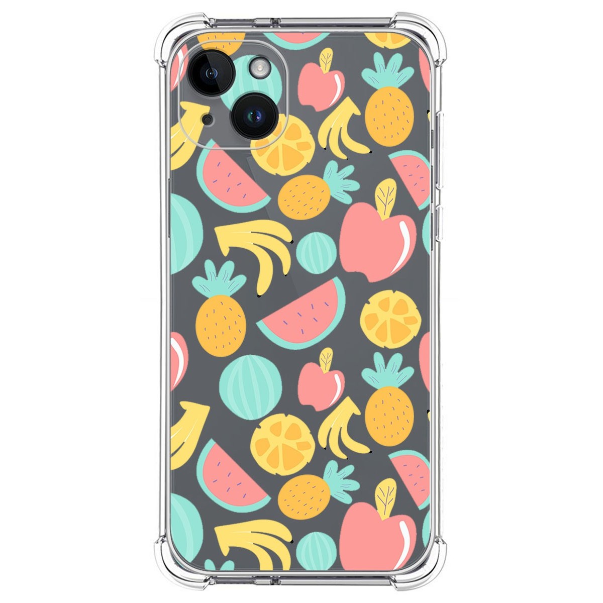 Funda Silicona Antigolpes compatible con iPhone 14 Plus (6.7) diseño Frutas 02 Dibujos