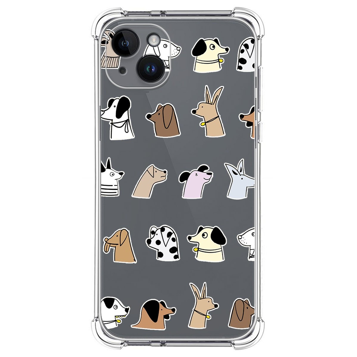 Funda Silicona Antigolpes compatible con iPhone 14 Plus (6.7) diseño Perros Dibujos