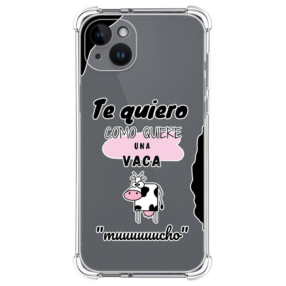 Funda Silicona Antigolpes compatible con iPhone 14 Plus (6.7) diseño Vaca Dibujos