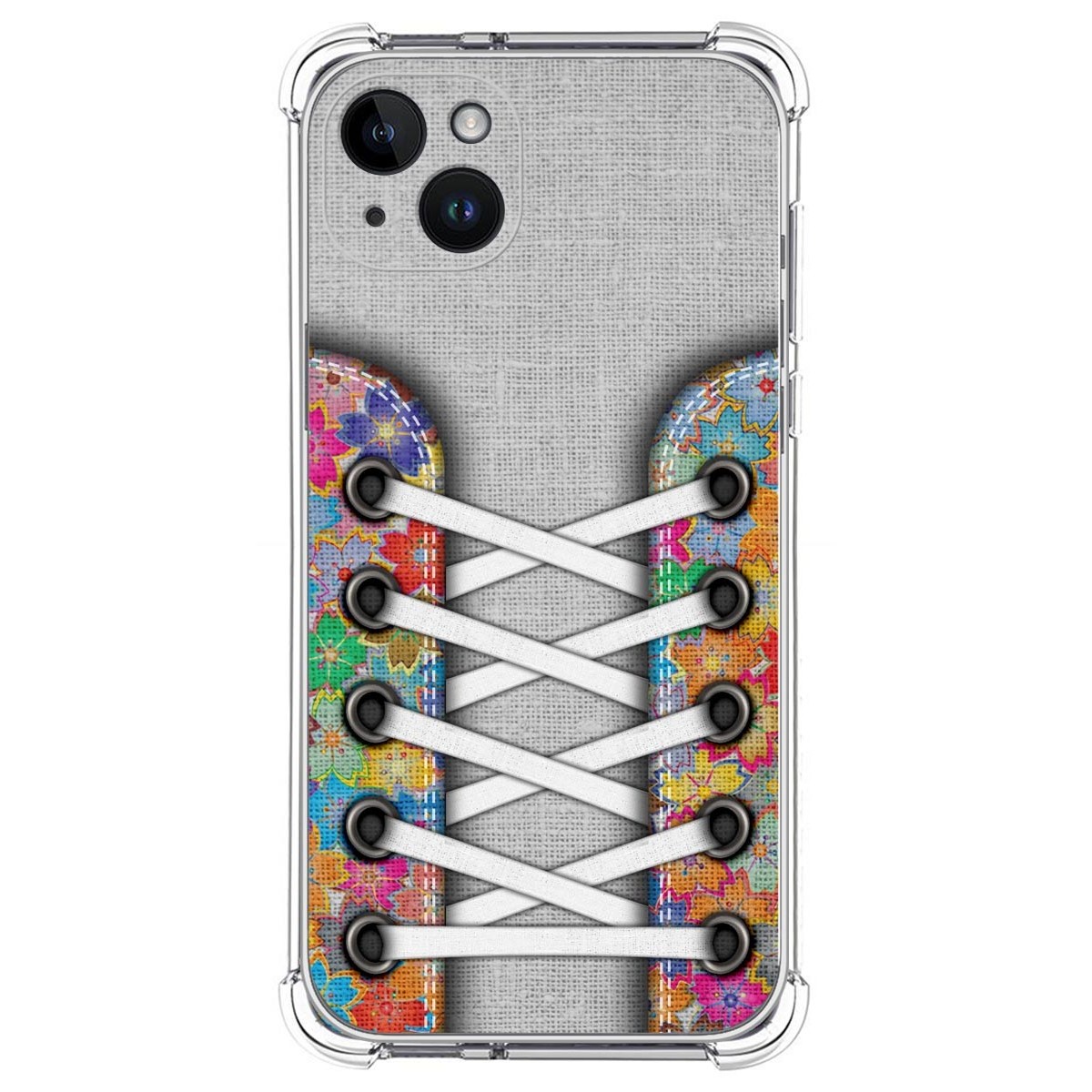 Funda Silicona Antigolpes compatible con iPhone 14 Plus (6.7) diseño Zapatillas 04 Dibujos