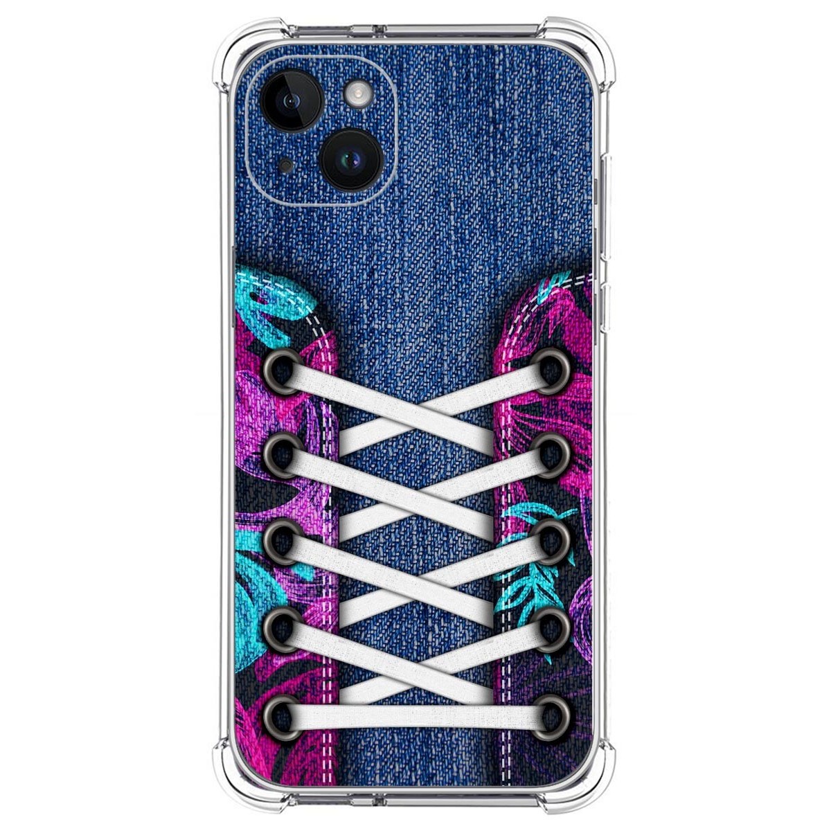 Funda Silicona Antigolpes compatible con iPhone 14 Plus (6.7) diseño Zapatillas 06 Dibujos