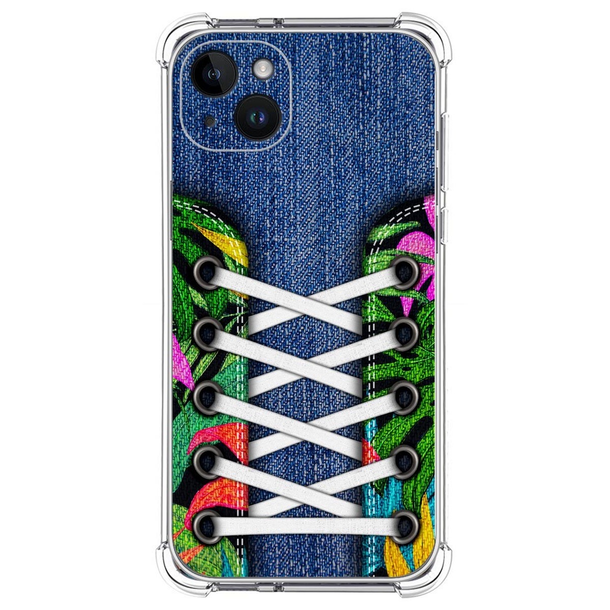 Funda Silicona Antigolpes compatible con iPhone 14 Plus (6.7) diseño Zapatillas 13 Dibujos