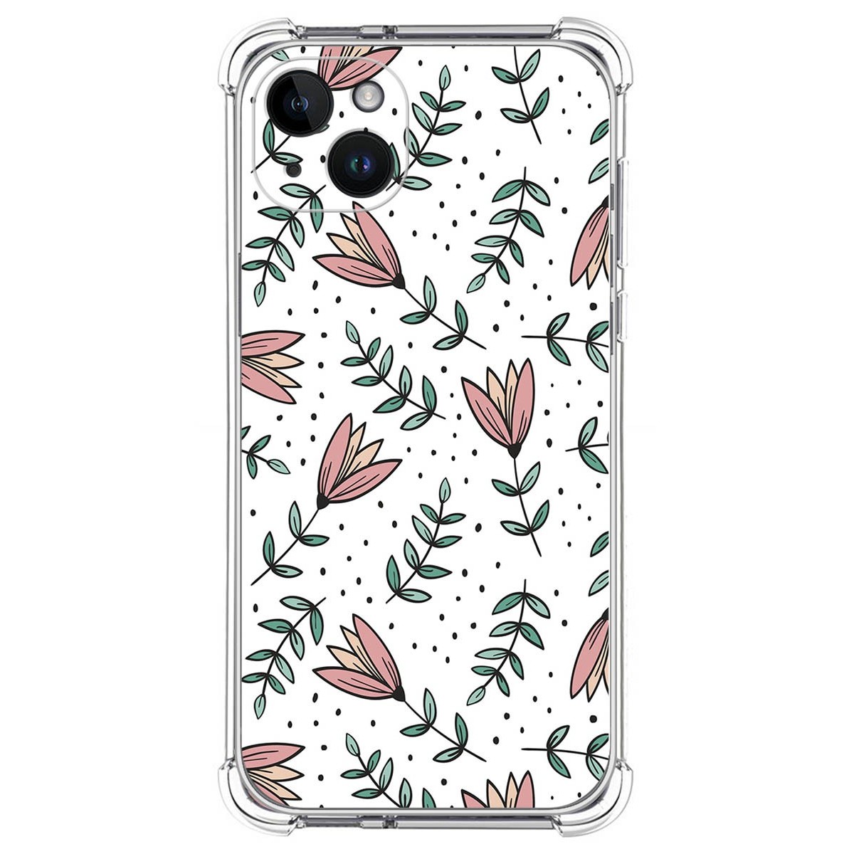 Funda Silicona Antigolpes compatible con iPhone 14 Plus (6.7) diseño Flores 01 Dibujos