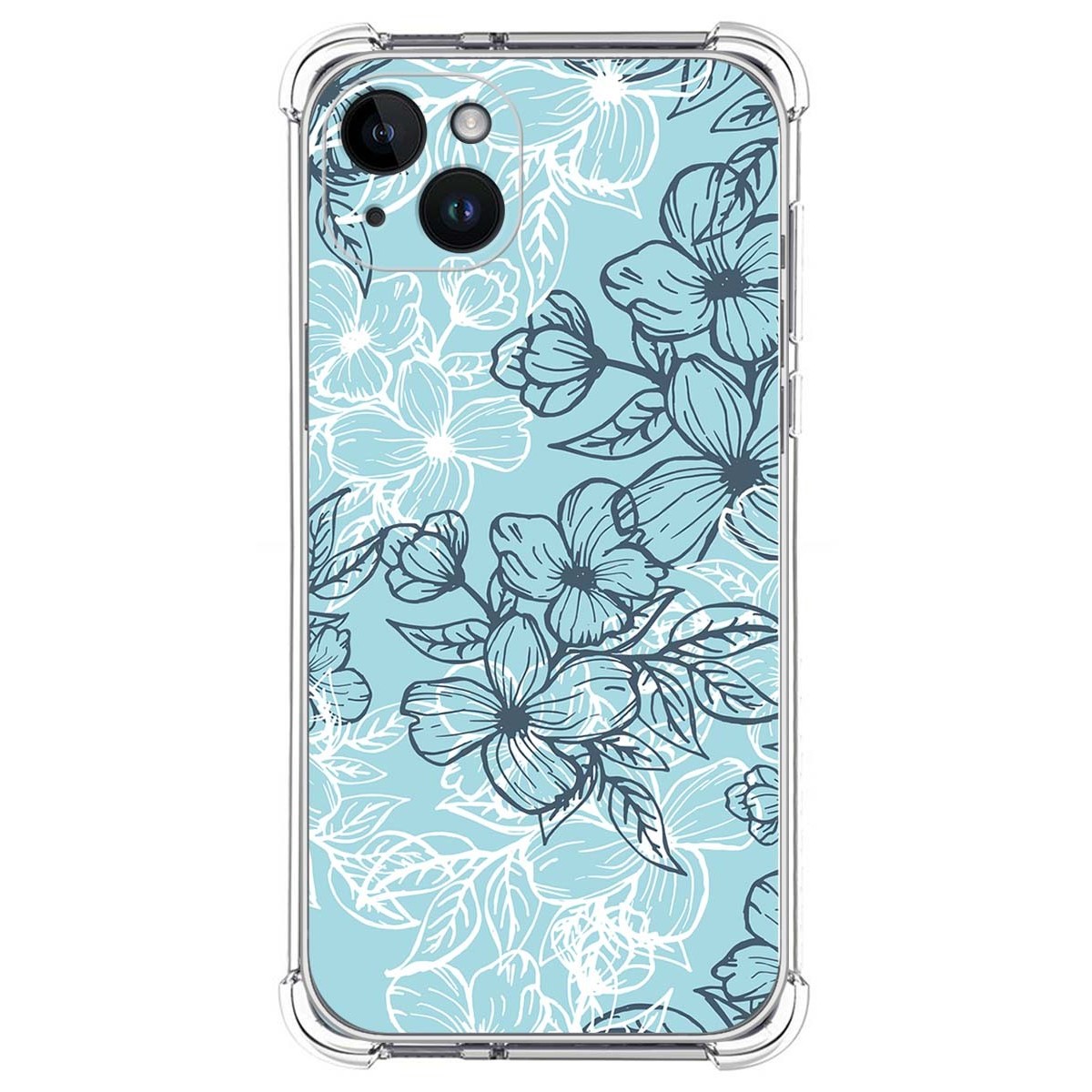 Funda Silicona Antigolpes compatible con iPhone 14 Plus (6.7) diseño Flores 03 Dibujos