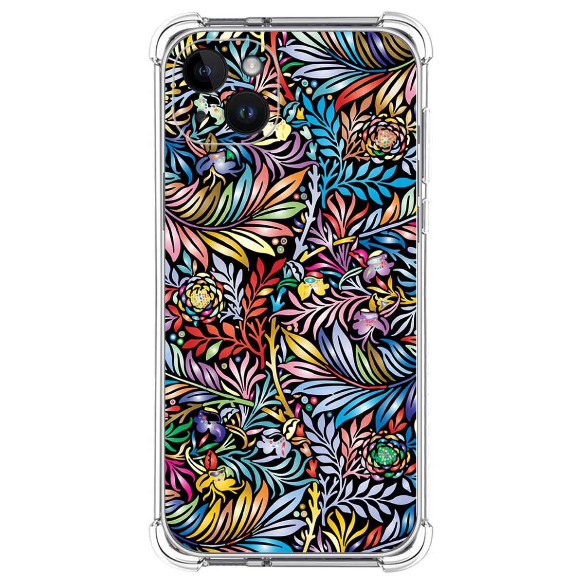 Funda Silicona Antigolpes compatible con iPhone 14 Plus (6.7) diseño Flores 04 Dibujos