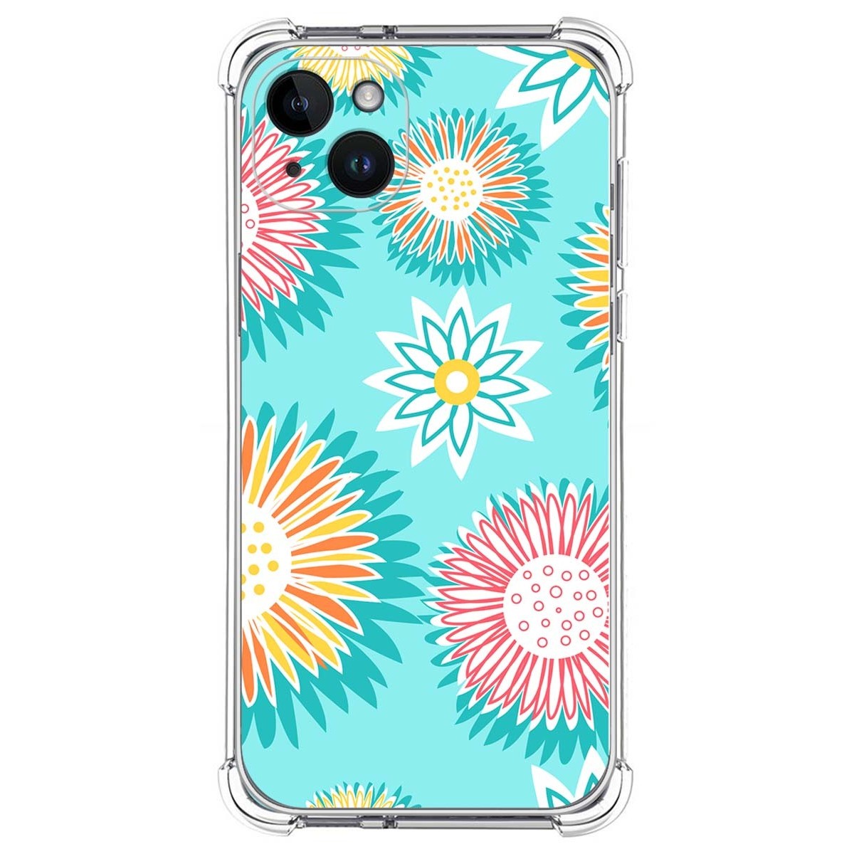 Funda Silicona Antigolpes compatible con iPhone 14 Plus (6.7) diseño Flores 05 Dibujos