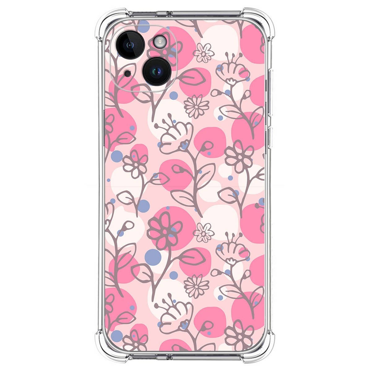 Funda Silicona Antigolpes compatible con iPhone 14 Plus (6.7) diseño Flores 07 Dibujos