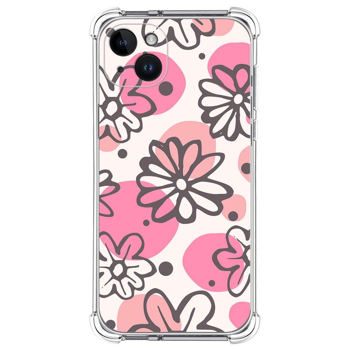 Funda Silicona Antigolpes compatible con iPhone 14 Plus (6.7) diseño Flores 09 Dibujos
