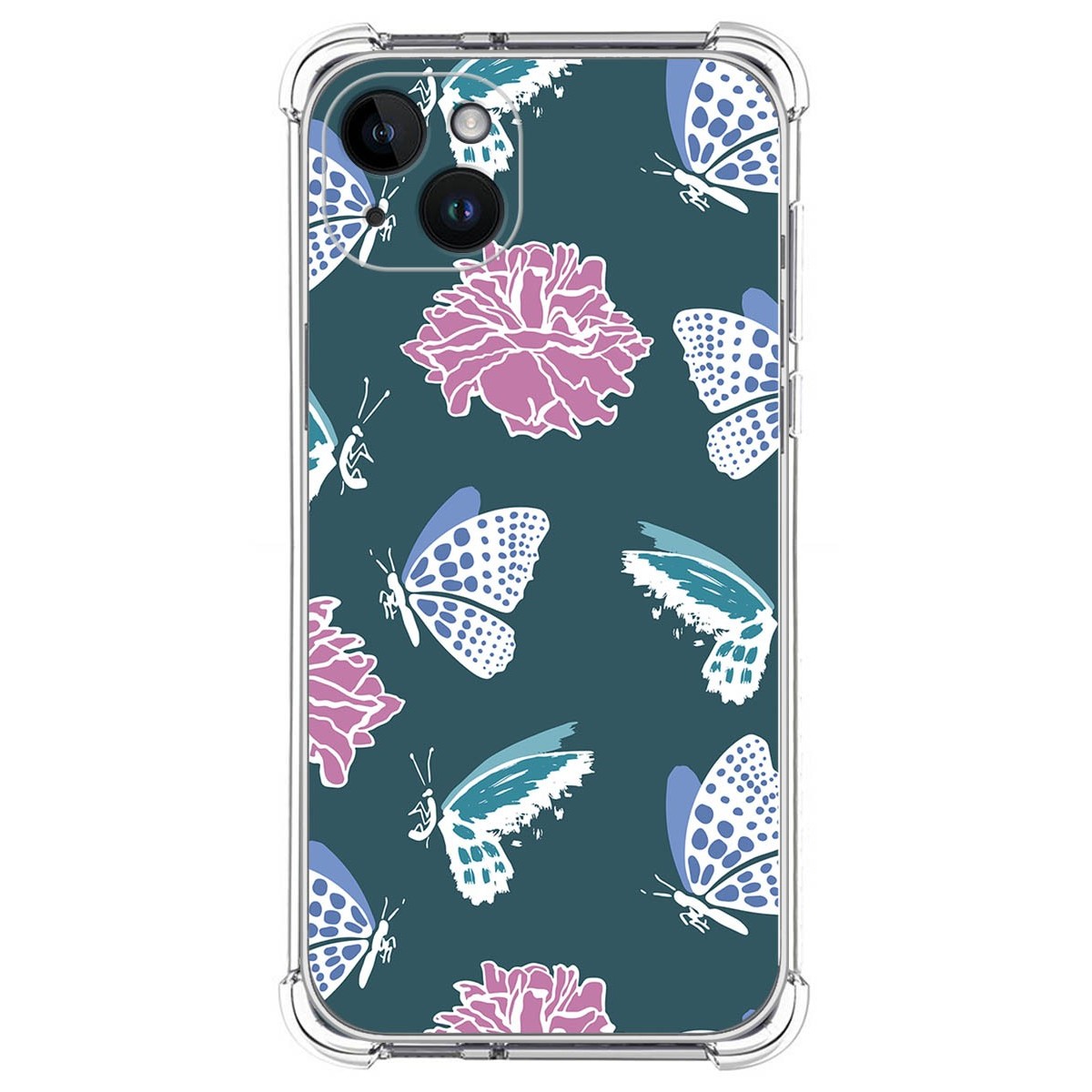 Funda Silicona Antigolpes compatible con iPhone 14 Plus (6.7) diseño Flores 10 Dibujos