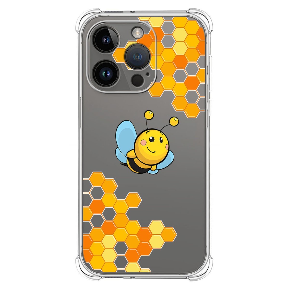 Funda Silicona Antigolpes compatible con iPhone 14 Pro (6.1) diseño Abeja Dibujos