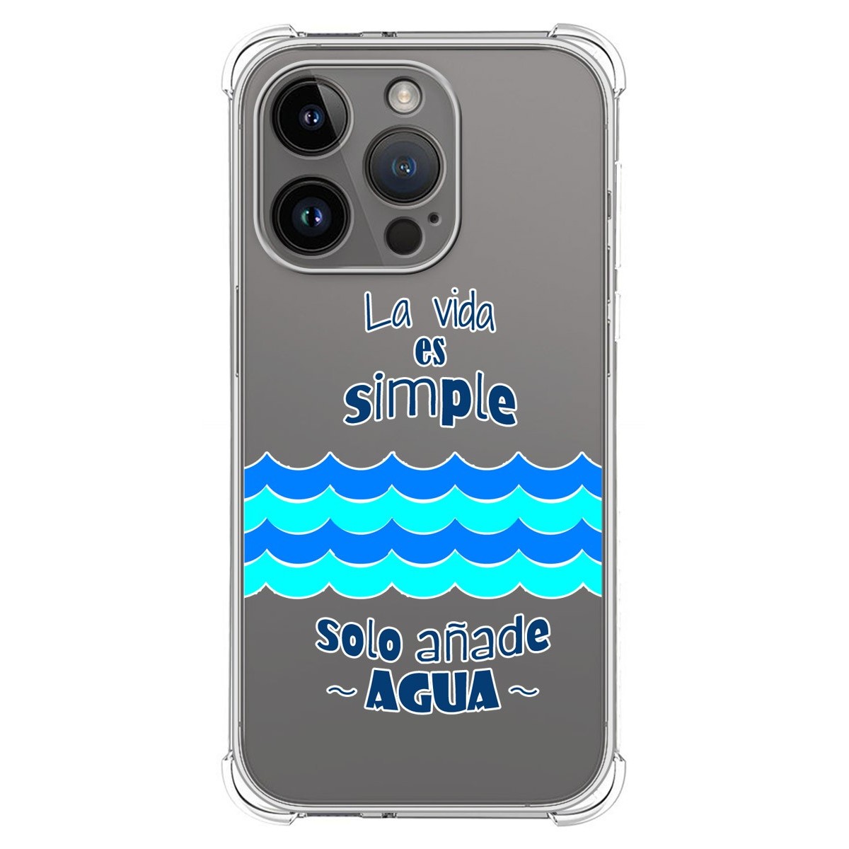 Funda Silicona Antigolpes compatible con iPhone 14 Pro (6.1) diseño Agua Dibujos