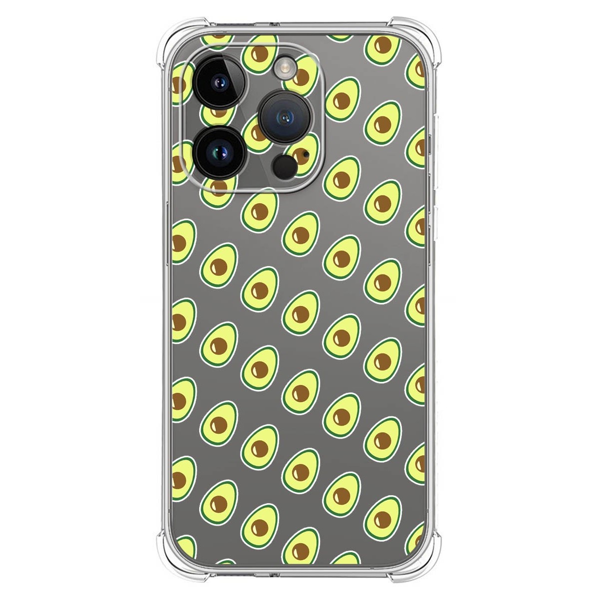 Funda Silicona Antigolpes compatible con iPhone 14 Pro (6.1) diseño Aguacate Dibujos