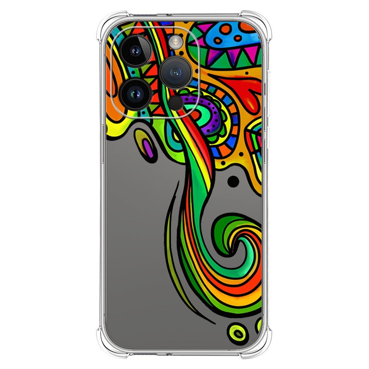 Funda Silicona Antigolpes compatible con iPhone 14 Pro (6.1) diseño Colores Dibujos