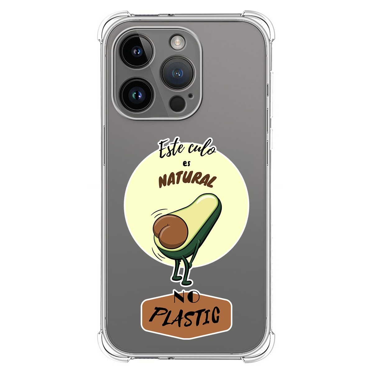 Funda Silicona Antigolpes compatible con iPhone 14 Pro (6.1) diseño Culo Natural Dibujos