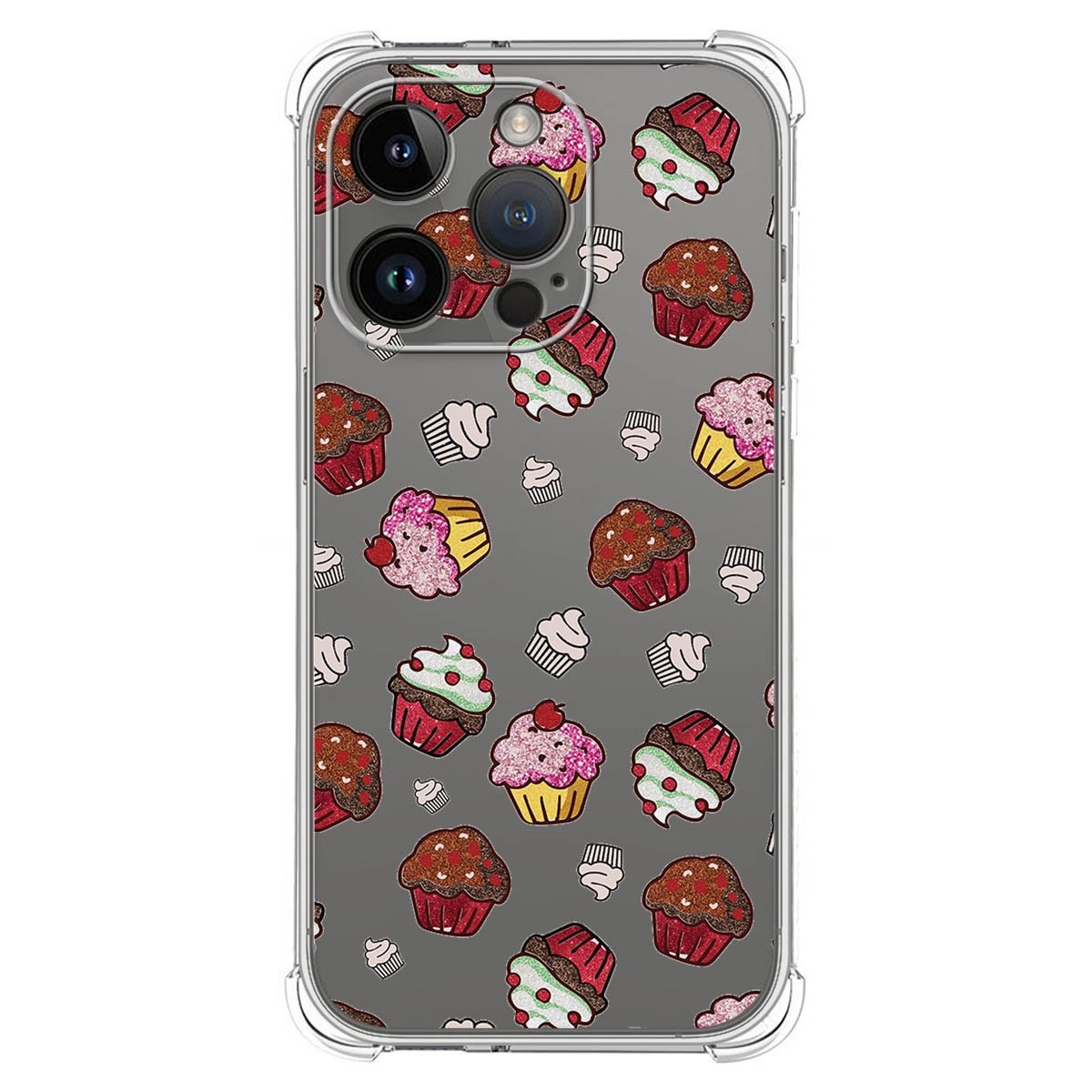 Funda Silicona Antigolpes compatible con iPhone 14 Pro (6.1) diseño Muffins Dibujos