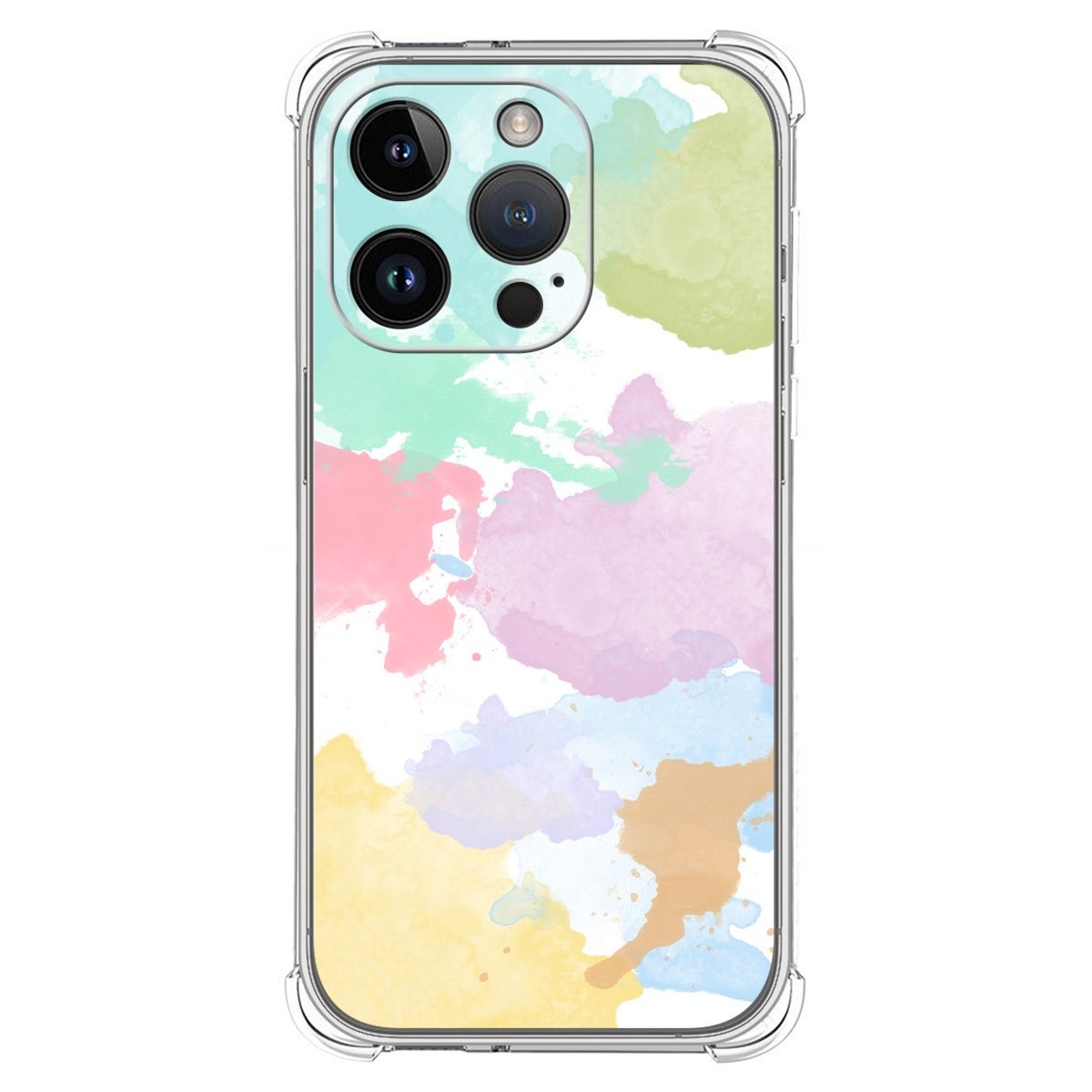Funda Silicona Antigolpes compatible con iPhone 14 Pro (6.1) diseño Acuarela 11 Dibujos