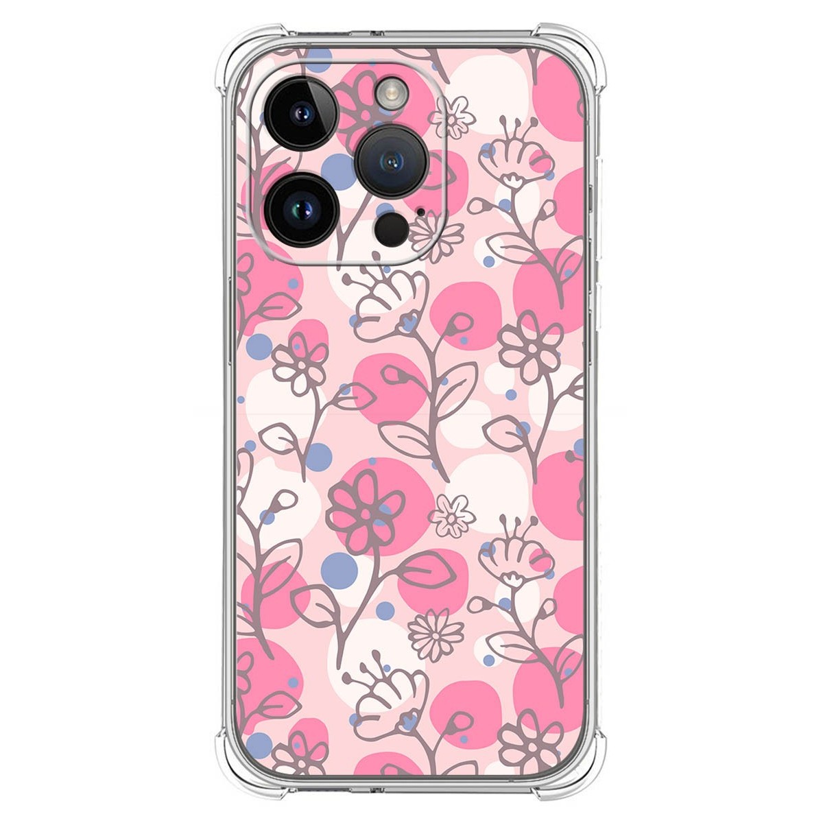 Funda Silicona Antigolpes compatible con iPhone 14 Pro (6.1) diseño Flores 07 Dibujos