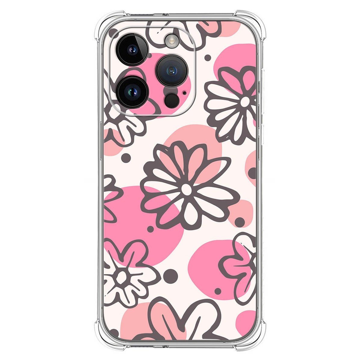Funda Silicona Antigolpes compatible con iPhone 14 Pro (6.1) diseño Flores 09 Dibujos